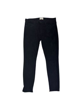 MCGUIRE Anthropologie Vegan Suede Designer Skinny Black Jeans Pants Women 34x30